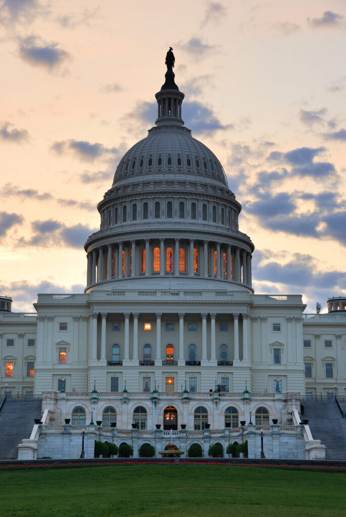 Capitol Hill building in the morning, Washington, DC