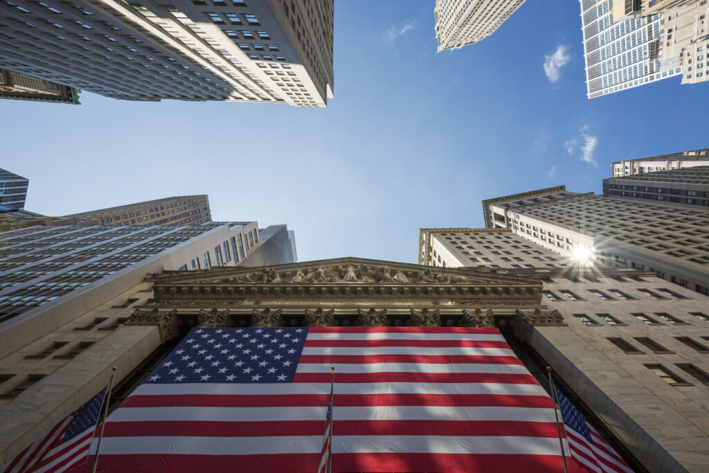 New York Stock Exchange building on Wall Street