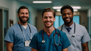 Clinical staff in a hospital corridor, the core of government staffing contracts